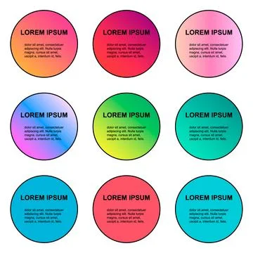 Set of Bubble title shape, banner geometric design,  modern frame vector illu Stock Illustration
