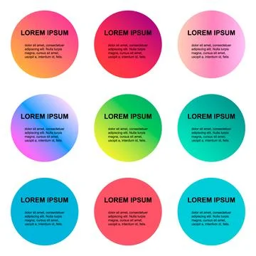 Set of Bubble title shape, banner geometric design,  modern frame vector illu Stock Illustration