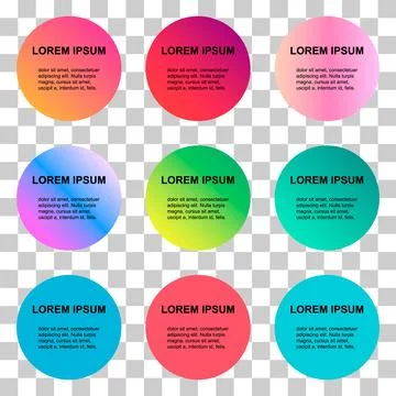 Set of Bubble title shape, banner geometric design,  modern frame vector illu Stock Illustration