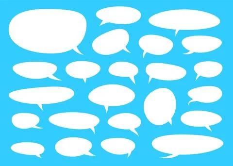 Set of bubbles for speech. Bubble talk. Vector illustration. Stock Illustration