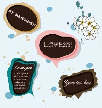 Set of bubbles for speech. Stock Illustration