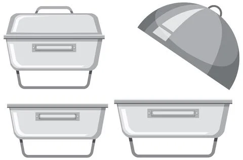 Set of buffet catering objects Stock Illustration