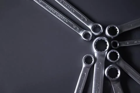 A set of building tools and instruments for repair in black and green colour Fotos de archivo