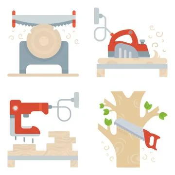 Set of Building Tools Banners. Stock Illustration