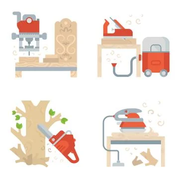 Set of Building Tools Banners. Stock Illustration