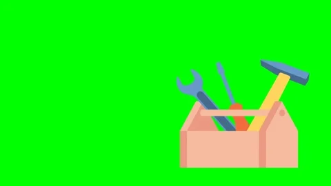 Set building tools repair. Hammer, screwdriver, tape measure. Workman's toolkit Stock Footage 258433600