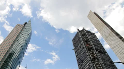 Set of buildings timelapse. Torre Mayor. Stock Footage 41030855