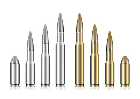 Set of bullets Stock Illustration
