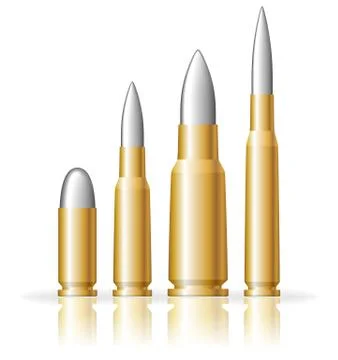Set of bullets Stock Illustration