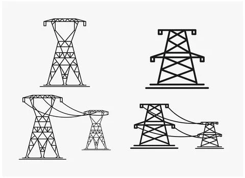 Set bundle lineart logo design inspiration Stock Illustration