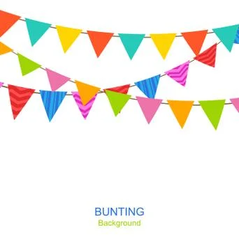 Set Bunting Pennants Stock Illustration