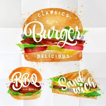 Set Burger Stock Illustration