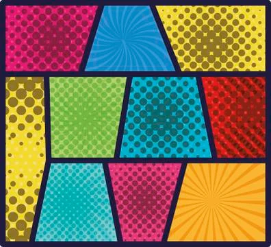 Set burst pattern colors Stock Illustration