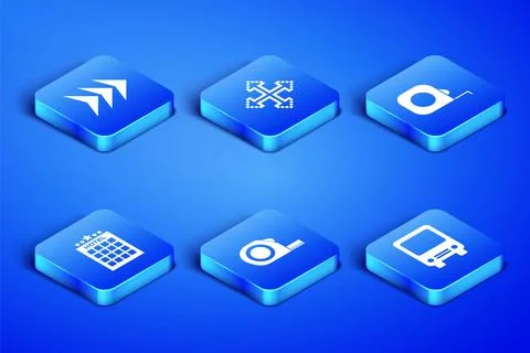 Set Bus, Arrow, Roulette construction, Hotel building, Pixel arrows four Stock Illustration