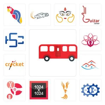 Set of bus, devops, anka, 1024x1024, salon, emlak, cricket, lotus, hsc icons 無料イラスト素材