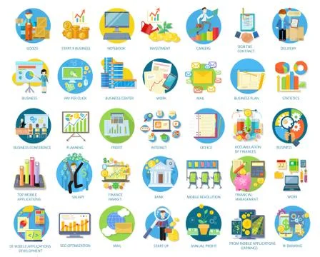Set of Busines Icons Stock Illustration