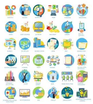 Set of Busines Icons Stock Illustration
