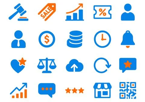 Set of business and ecommerce elements with various style like chart sale p.. イラスト素材