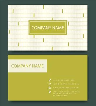 Set of business cards with abstract pattern. Double sided corporate card te.. Stock Illustration