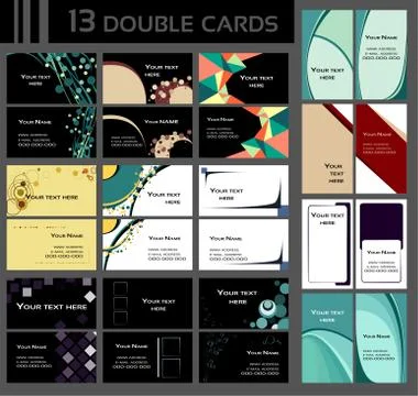 Set of business cards Stock Illustration