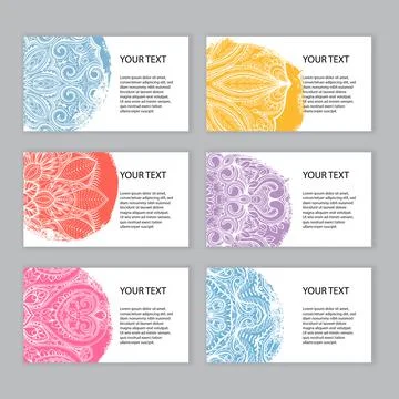 Set of business cards Ilustración de archivo