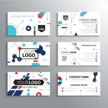 Set of business cards - vector template abstract background Stock Illustration