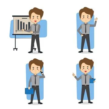 A Set Of Business Character Stock Illustration