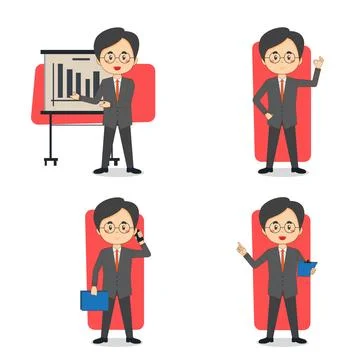 A Set Of Business Character Stock Illustration