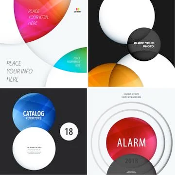 Set Business design of abstract vector elements for graphic template. Modern Illustrazione stock