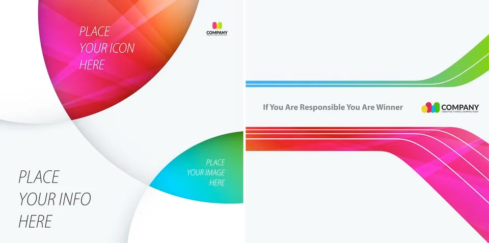 Set Business design of abstract vector elements for graphic template. Modern Illustrazione stock