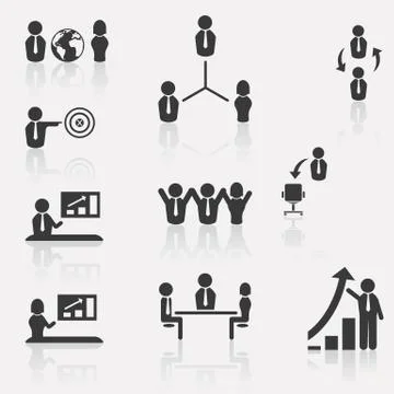Set of business icon Stock Illustration