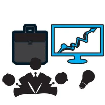 Set of business icons イラスト素材