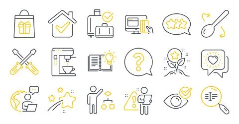 Set of Business icons, such as Algorithm, Friends chat, Online payment symbols Stock Illustration