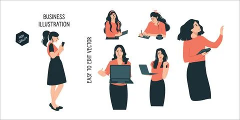 Set of business intelligence concept イラスト素材