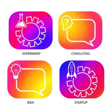 Set with business logo. Stock Illustration