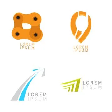 Set of business logos Stock Illustration