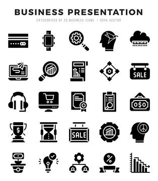 Set of Business Presentation icons. Vector Illustration. Stock Illustration