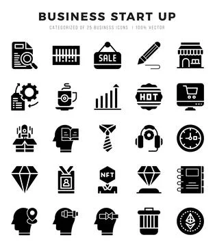 Set of Business Start Up icons. Vector Illustration. イラスト素材