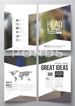 Set Of Business Templates For Brochure, Magazine, Flyer, Booklet, Report