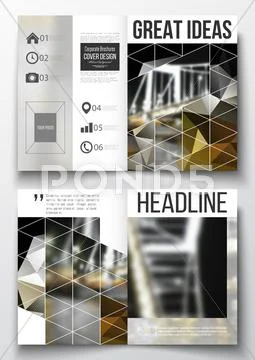 Set Of Business Templates For Brochure, Magazine, Flyer, Booklet Or Annual