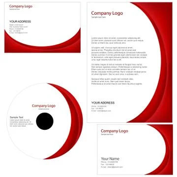 Set of business templates Illustrazione stock