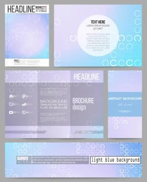 Set of business templates for presentation, brochure, flyer or booklet. Abstract Stock Illustration