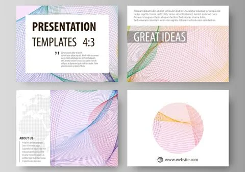 Set of business templates for presentation slides. Easy editable vector layouts 스톡 일러스트