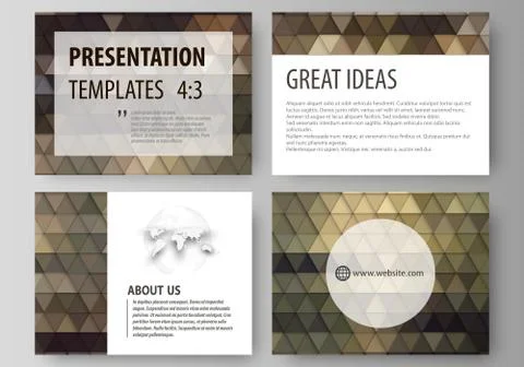 Set of business templates for presentation slides. Easy editable vector layouts 스톡 일러스트