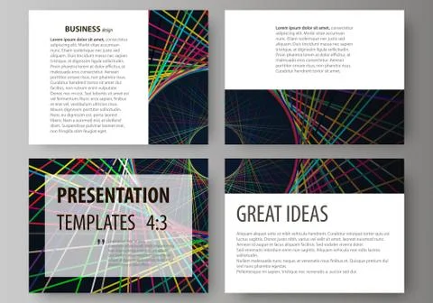 Set of business templates for presentation slides. Easy editable abstract vector Illustrazione stock