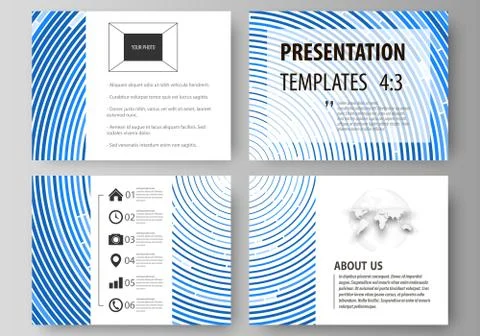 Set of business templates for presentation slides. Easy editable abstract vector Stock Illustration