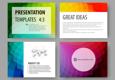 Set of business templates for presentation slides. Easy editable layouts, v.. Stock Illustration