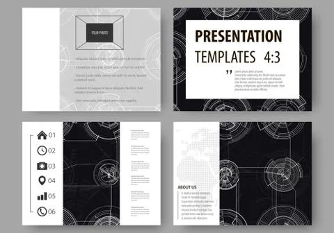 Set of business templates for presentation slides. Easy editable layouts, v.. Illustrazione stock