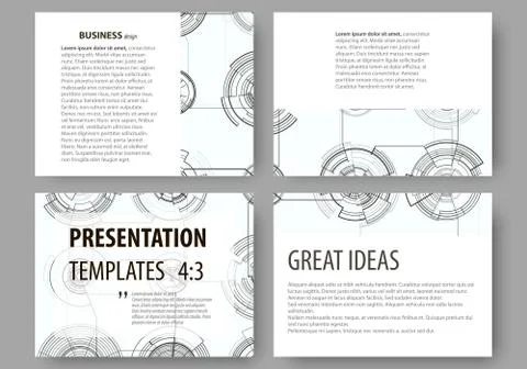 Set of business templates for presentation slides. Easy editable layouts, v.. Illustrazione stock