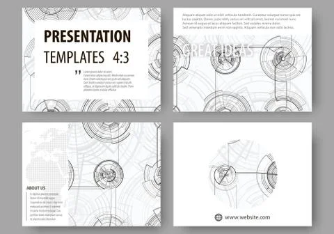 Set of business templates for presentation slides. Easy editable layouts, v.. Stock Illustration